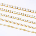 Hiphop Jewelry Wholesale Men Women Ice Gold Plated S925 Sterling Silver Tennis Necklace Vvs Diamond Mossanite Moissanite Chain