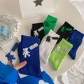 HEHE  Pin Removable Bear in the Tube Socks Cotton Ins Net Infrared Wear Klein Blue Sports Stockings Women