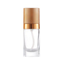 New Arrival Empty Oval Shape clear Liquid Serum Glass 30ml Foundation Bottle with Gold Lid for Make up Cosmetic Packing