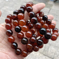 Feng Shui Fashion Hot Red Agate 6mm 8mm 10mm 12mm Beads Stone Bracelet With Natural Healing Crystals Gemstone Jewelry