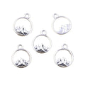 100pcs Charms Volcanic Snow Mountain 14x11mm Antique Silver Color Pendants Making DIY Handmade Tibetan Finding Jewelry