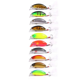Wholesale CB039 6cm 9.6g Artificial Hard Bait Crankbait Fishing Lure with Feathered Hook