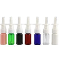 Stock 10ml PET Clear White Amber Blue Pink Empty Plastic Saline Water Spray Bottle Nasal Mist Nose Bottle with Pump Sprayer