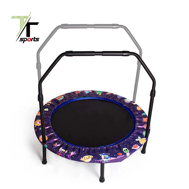 Foldable 36" Mini Spring Free Stainless Steel Kids Bungee Trampoline Indoor Fitness Jumping Exercise Rebounder 330 Pounds