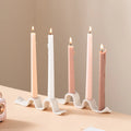 Nordic Creative Porcelain Wave Candle Stand Unique Beige White Patterns Chiyi Brand Decorative Candleholders for Home Office Use