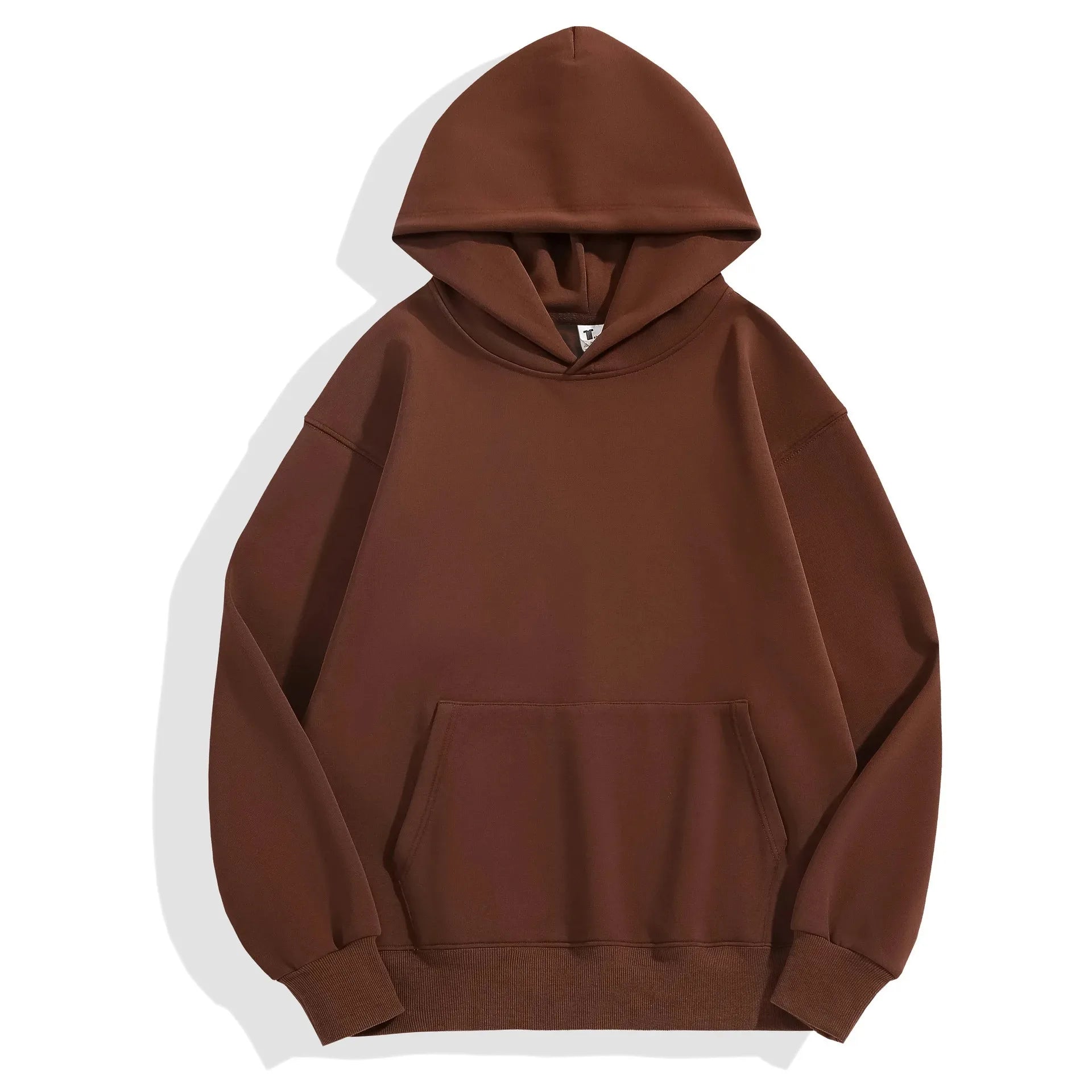 OEM Custom Men's French Terry Hoodie Thick Fleece Oversized Hood Drop Shoulder Plain Blank Made Polyester/Cotton for Spring