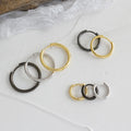 High Quality New Design Thin Minimalist 925 Sterling Silver Circular Huggie Hoop Earrings Women HED248