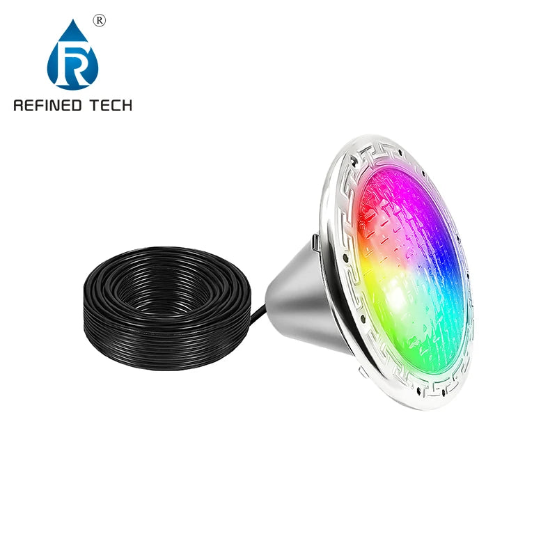 Refined 6FT Cord 316L Stainless Steel IP68 Landscape Pool Lighting Pentair Amerlite Replacement Fixture RGBW LED Pool Lights