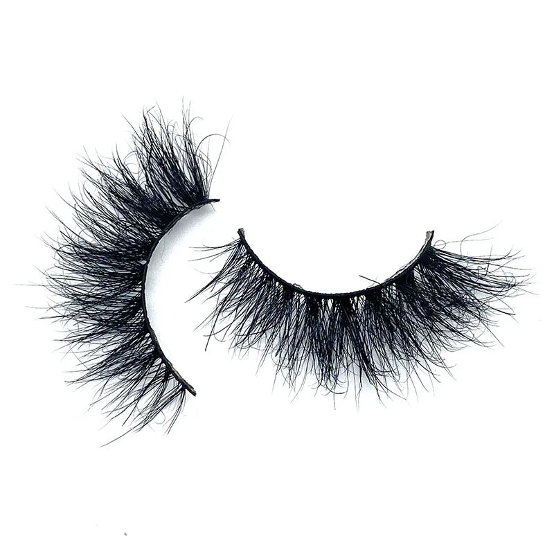 Handmade Natural Mink Eyelashes Private Label Full Strip Eyelashes Premium 3D Mink Eyelashes