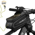 Cycling Frame Front Tube 7.0 All-inclusive Waterproof Touch Screen Bicycle Handlebar Bag 2.8L Capacity 23x11x14cm