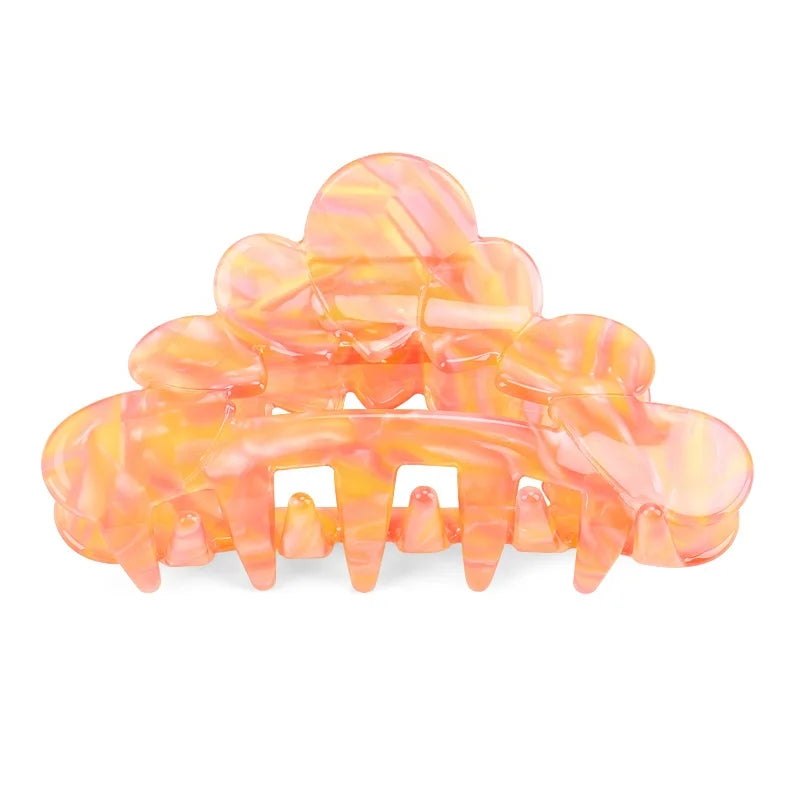 Fashion Water-drop Shaped Hair Claw Clip Hollow Out Acetate Hair Claw Advanced Gorgeous Woman Hair Clamp Clip