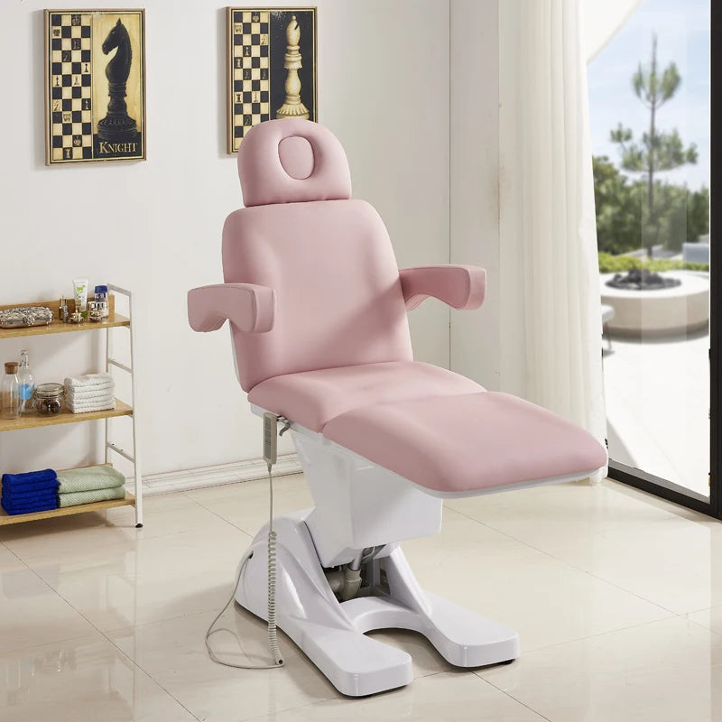 Luxury Salon Furniture Pink Klein Blue Facial Spa Electric Adjustable Height Massage Bed/Tablet/Chair