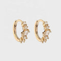 LOZRUNVE Gold Delicate Dainty Mini Marquise CZ Huggie Hoop Earring 925 Silver Jewelry Wholesale