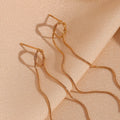 Summer Jewelry Tarnish Free Jewelry Gold Plated Tassel Earrings Waterproof Stainless Steel Jewelry