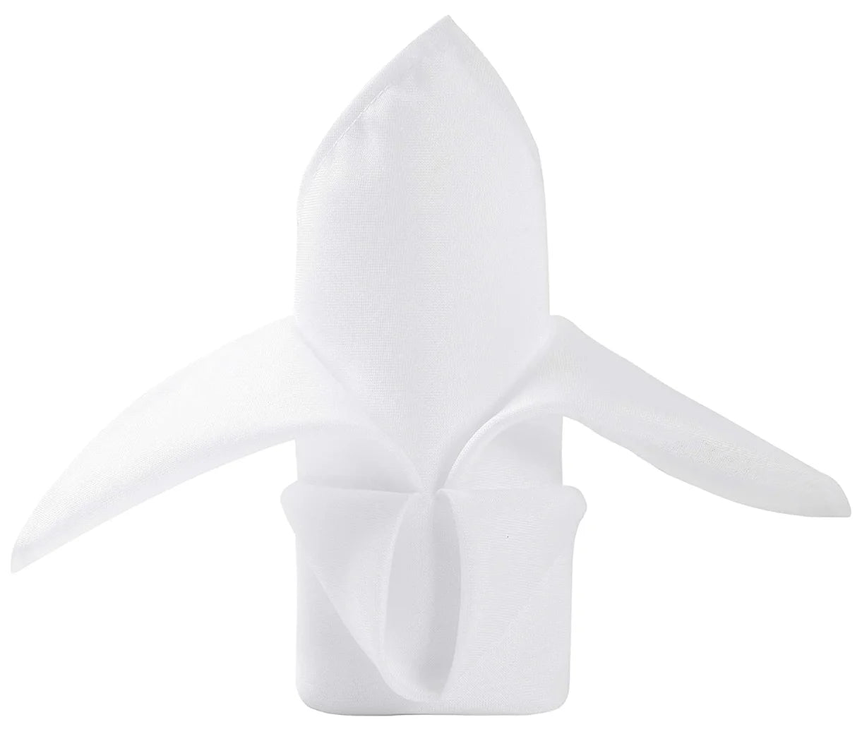White 20 Inches Polyester Durable Soft Absorbent Tablecloth Table Dinner Cloth Napkins With Hemmed Edges for Banquets Dinner Hol