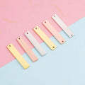 S1189 18K Gold Plated Stainless Steel Stamping Bar TagsRectangle Bar Blank Flat Engraving TagsBar Blanks