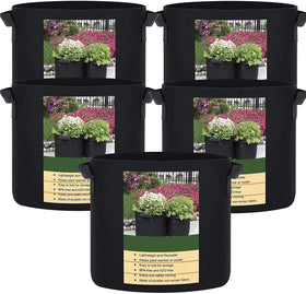 Thicken Fabric Felt Planters Flower Pots Non Woven Grow Bags for Plants 3 5 7 10 Gallon Grow Bags with Handle