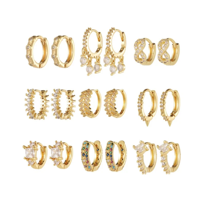 New Summer Vintage Fashion Earrings Women's Copper Jewelry Gold Earrings Wholesale Bulk