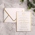 Custom Wholesale Velvet Wedding Invitation Cards With Hot Stamping Foil Envelope Luxurious Velvet Invitations