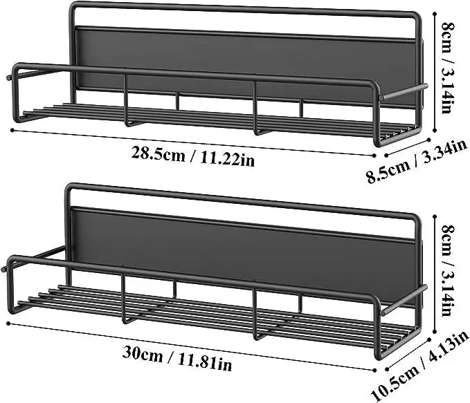 Custom Magnetic Metal Spice Rack for Kitchen for Storing Spice Jars and Seasoning Bottles in Refrigerator