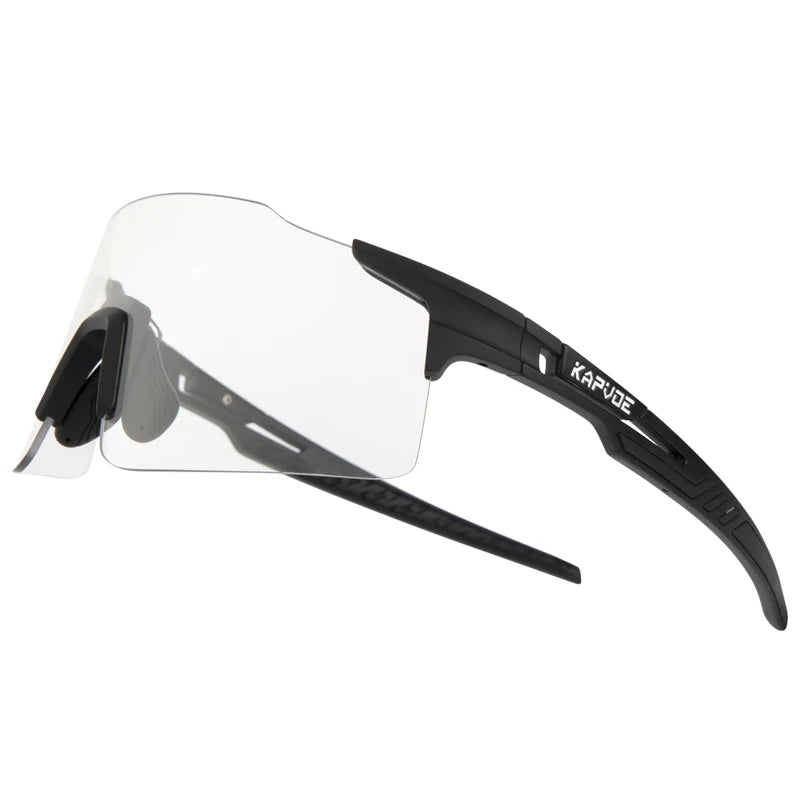 KAPVOE Photochromic Cycling Glasses 1Lens Men Women Mountain Bike Sunglasses Clear MTB Bicycle Riding Eyewear Ready to Ship