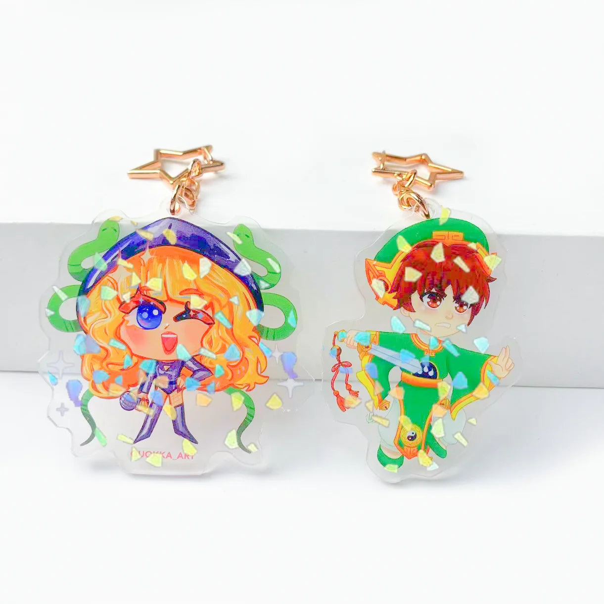 Acrylic Keychain Customizable Charm Waterproof UV/Digital Printing Animal Style Light Keychain for Promotional Use