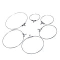 Silver and Gold Stainless Steel Round-shaped Stud Ear Wires Connector DIY Jewelry Making Earring Findings Jewelry Components