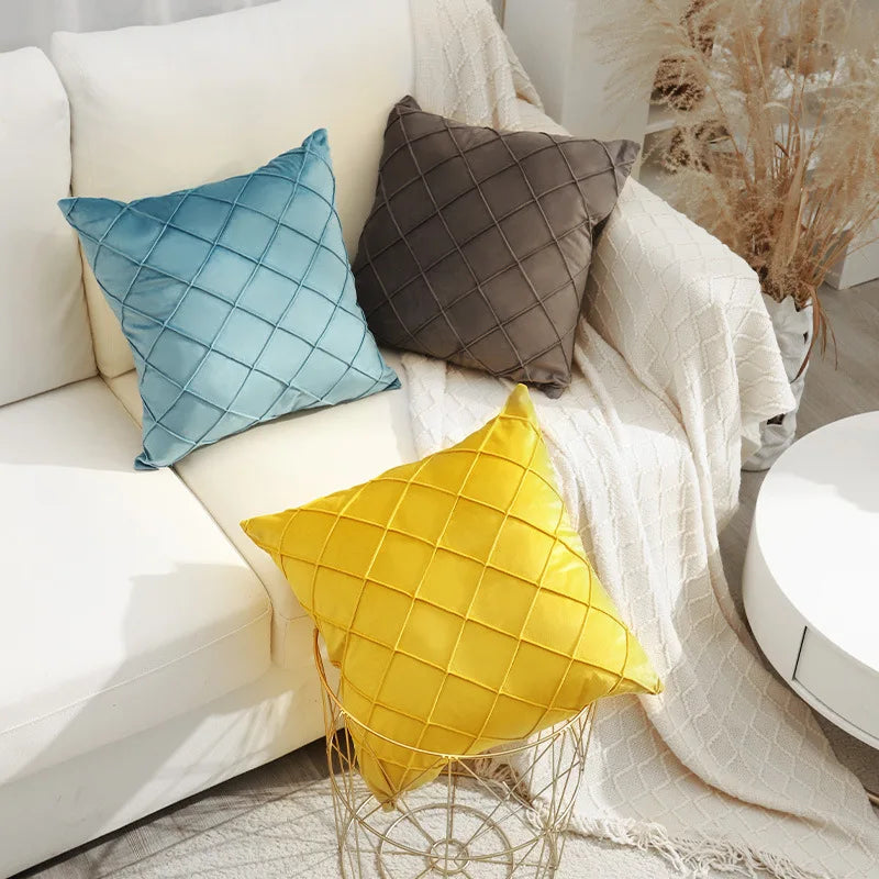 Sofa Pillow Dutch Velvet Pillow Home Sofa Decoration Personalized Pillowcases Standard Size 45*45cm Popular Pillow Cover Ins