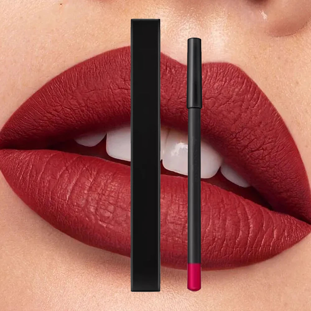 Private Label Logo Matte Pink Mineral Cosmetics Long Lasting Custom Vegan Luxury Pigmented Waterproof Lip Liner Pencil Sunscreen