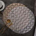 Luxurious Eco-Friendly PVC Silver Round Waterproof CE Certified Placemat Coasters 6pcs Set for Wedding Home Kitchen Table Decor