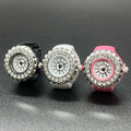 HOVANCI Wholesale Price Watch Ladies Fashion Stainless Steel Diamond Quartz Watch Ring Women