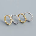 High Quality Unique Design S925 Sterling Silver Cubic Zircon Hoop Earrings for Women YHE0364