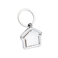 Promotional Creative Rotation House Shaped Metal Keychain Custom logo