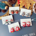 Cute Princess Cartoon Xmas Clip on Earrings Non Pierced Sweet Snowman Santa Bells Christmas Kids Clip on Earrings for Girls