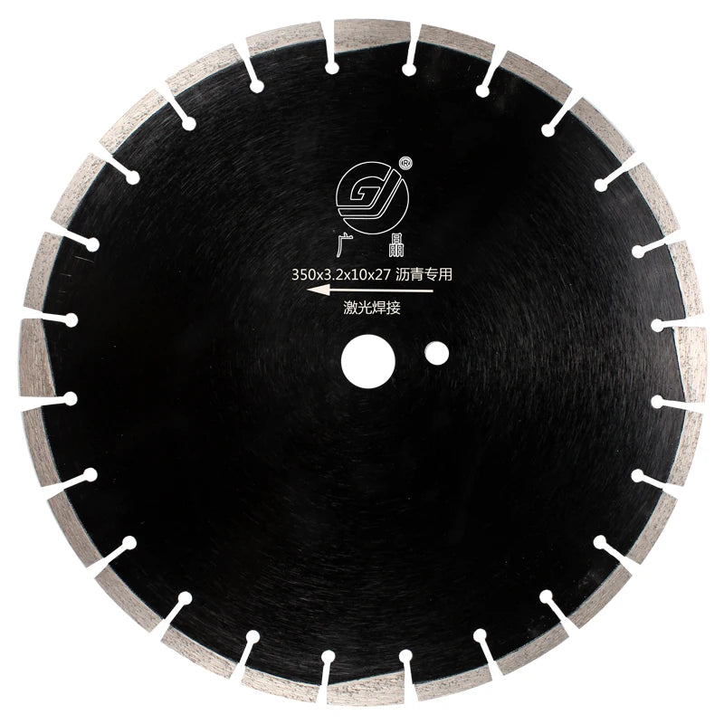 GJ Wholesale Customisable 14 Inch 350 Mm Laser Welded Low Noise Asphalt Concrete Cutting Blade Diamond Saw Blade