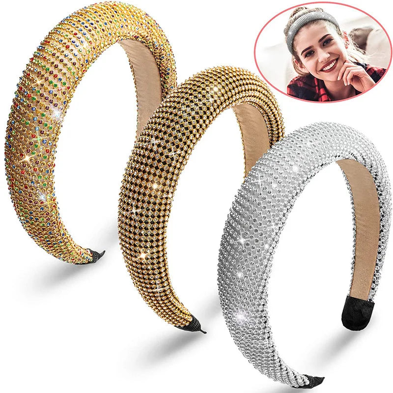 Casual Wash Face Hairband for Woman Sponge Rhinestone Headband Women Hairband