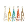 Hot Sale Macrame Weaving Tassel Charm Keychain Cat Cotton Rope Woven Car Key Ring Bag Wallet Pendant Decorations Rechargeable