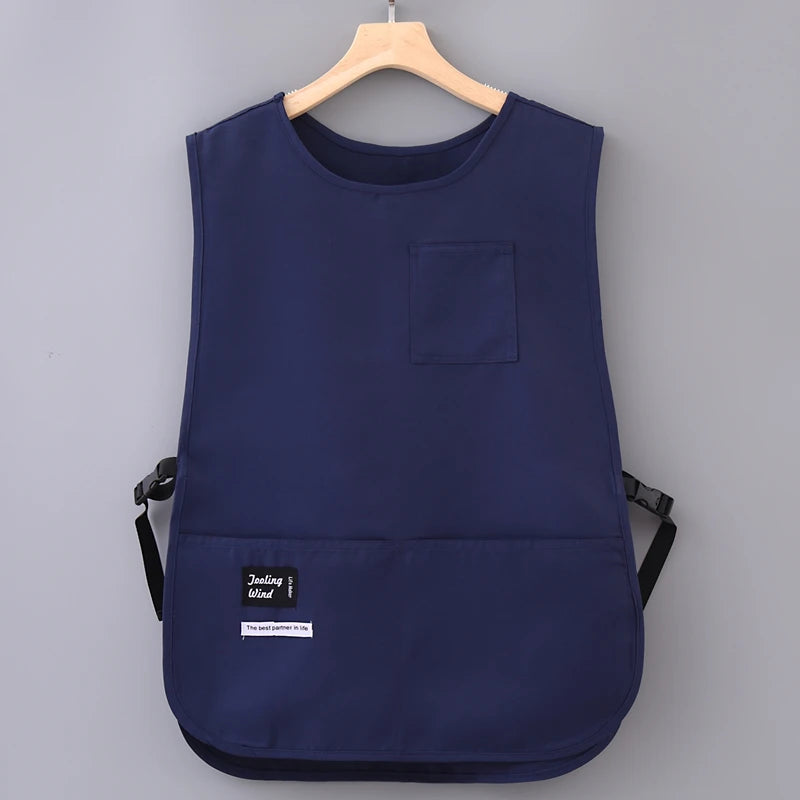 Adult Volunteer Activity Vest Supermarket Uniform Clerk Workwear Waistcoat Vests