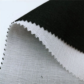 Custom 100% Cotton Top Fuse Shirt Collar Fusing Interlining Washable Woven Interlining Fabric for Suit