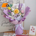 Hot Sale New Trendy Finished Product Handmade Knitted Crochet Flower Bouquet Valentines Mother's Day Gift Bouquet 2026