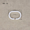 60*42mm White Bathroom Shower Hook Ring Accessories Plastic Curtain Hook