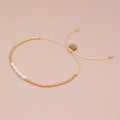 Go2boho Gold Plated Miyuki Bead Freshwater Pearls Friendship Tiny Bracelets for Women Summer Fashion Jewelry Girls Kids Gift