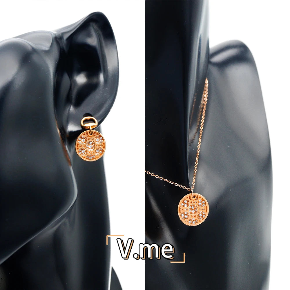 Rose Gold Trendy Pure 18k Real Solid Yellow Gold Necklace Jewelry for Women