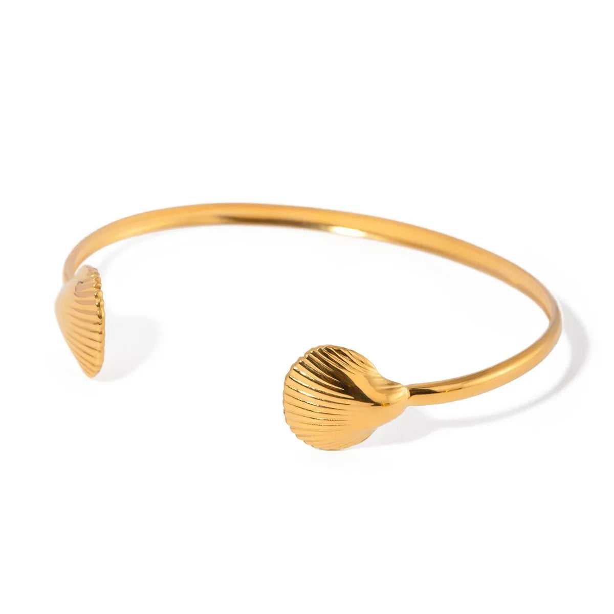 Beach Starfish Seashell Symmetry Adjustable Gold Plated 18K Stainless Steel Fashion Bracelets Wholesale Bangles Bangle Jewelry
