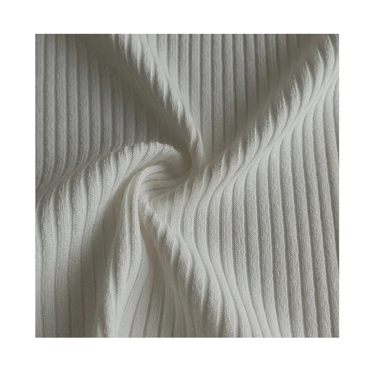 Wholesale Cotton Blend Rib Cotton Viscose Polyester Spandex 3*3 Rib Heavy Weight Fabric for Clothing