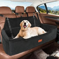 Large 100Lbs Dog Car Seat Washable Cotton Travel Bed with Detachable Booster Seat & Storage Pocket Belt for Large Pets