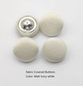 Accept Custom Matt or Shiny Ivory White Different Size Garment Dome Cover Mushroom Cloth Buttons Fabric Covered Buttons