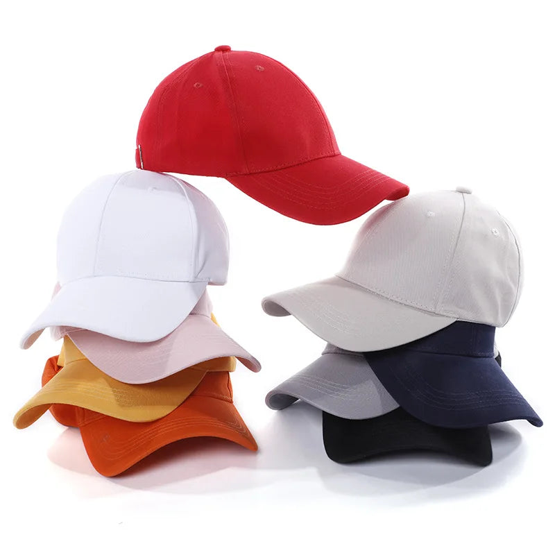 Custom Logo Printing Solid Color Advertising Baseball Caps for Children's Volunteer and Travel