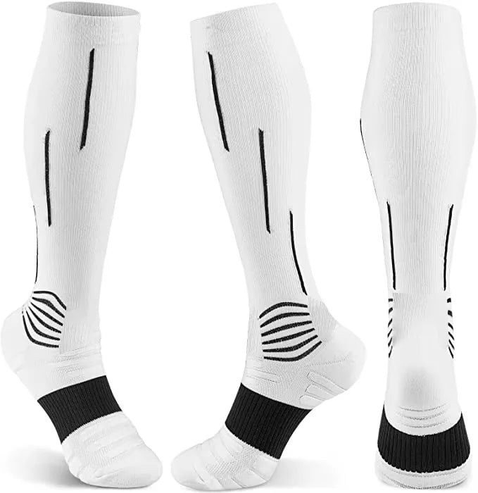 Custom Compression Sport Socks for Men Women Plus Size Autumn Youth Circulation Support with Bottom Logo for Running