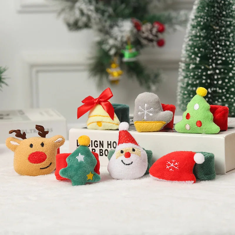 AYOYO Christmas Gift Santa Claus Patting Circle Bracelet Small Gift Korean Version Cute and Creative Christmas Gift